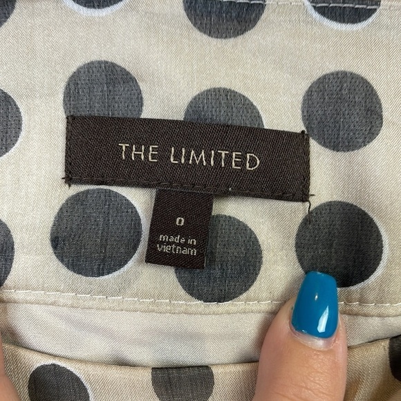 The Limited Black and Tan pokadot flowy miniskirt size 0 - Picture 3 of 3